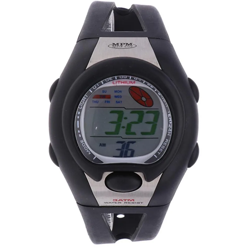 MPM Černé digitální hodinky MPM 314-J249M (č)