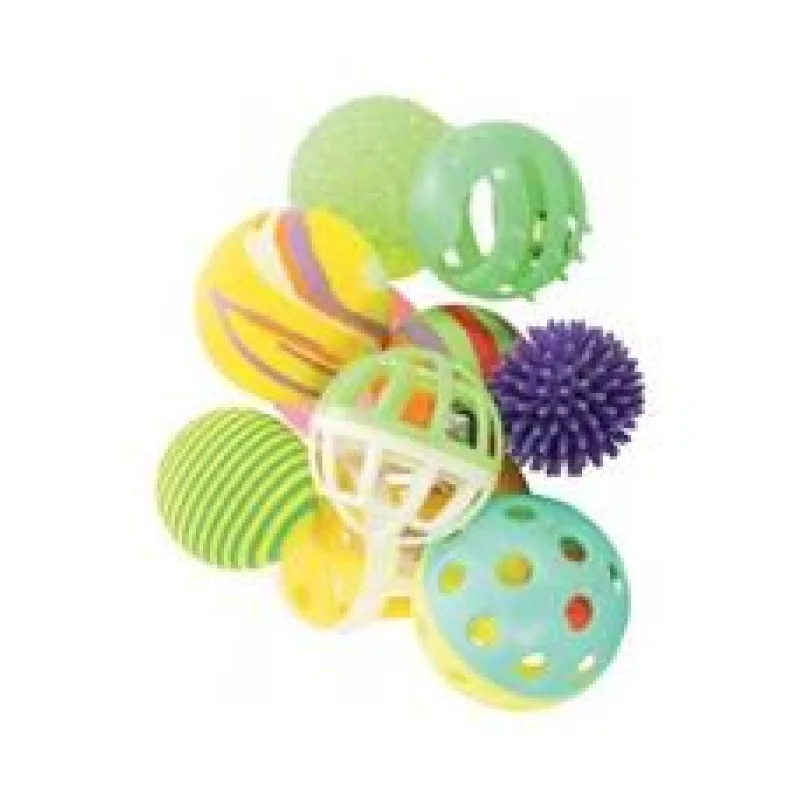 Hračka kočka sada míčků 10ks 4cm mix barev Zolux 1 ks