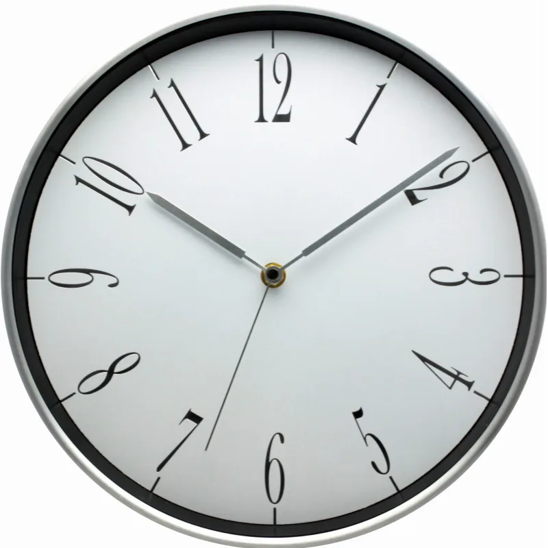 MPM Stříbrné kulaté nástěnné hodiny MPM E01.3458.70.A