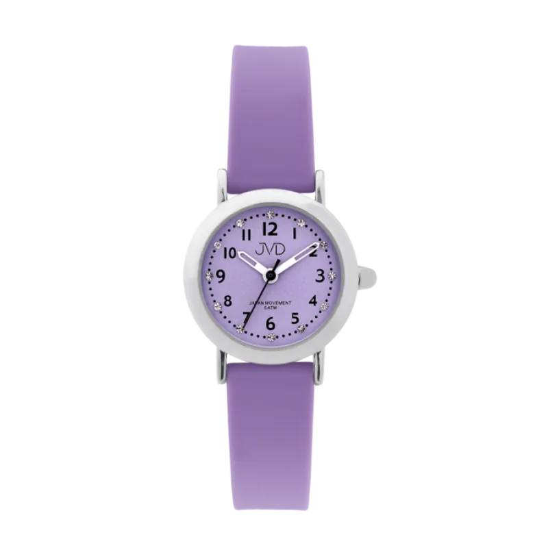 Dívčí dětské náramkové hodinky JVD J7189.1 se zirkony na číselníku