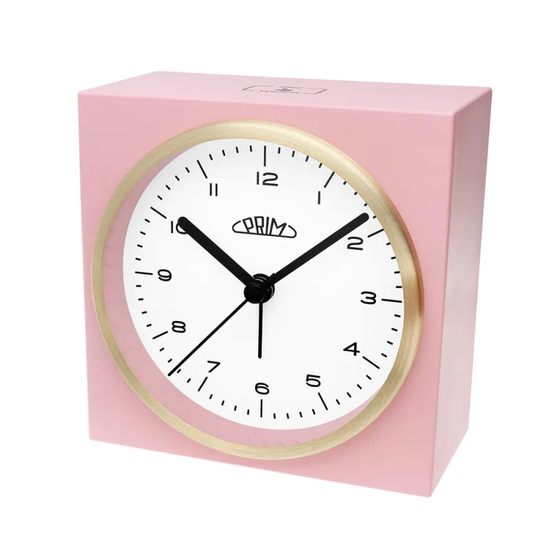 PRIM Livia - A - Růžový analogový budík PRIM C01.4430.23