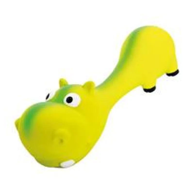 Hrošík ležící - tvar činky, se zvukem, latex, zelená, HipHop 22 cm