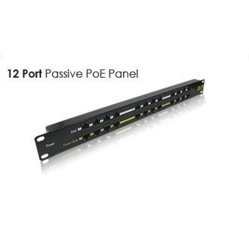 OXnet 19" patch panel 12port POE, bez zdroja, čierny POE-12P