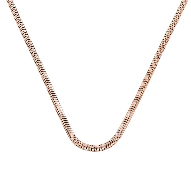 MPM Dámský ocelový nerezový řetízek 7976 - růžově pozlacený SNE.7976.. 80cm