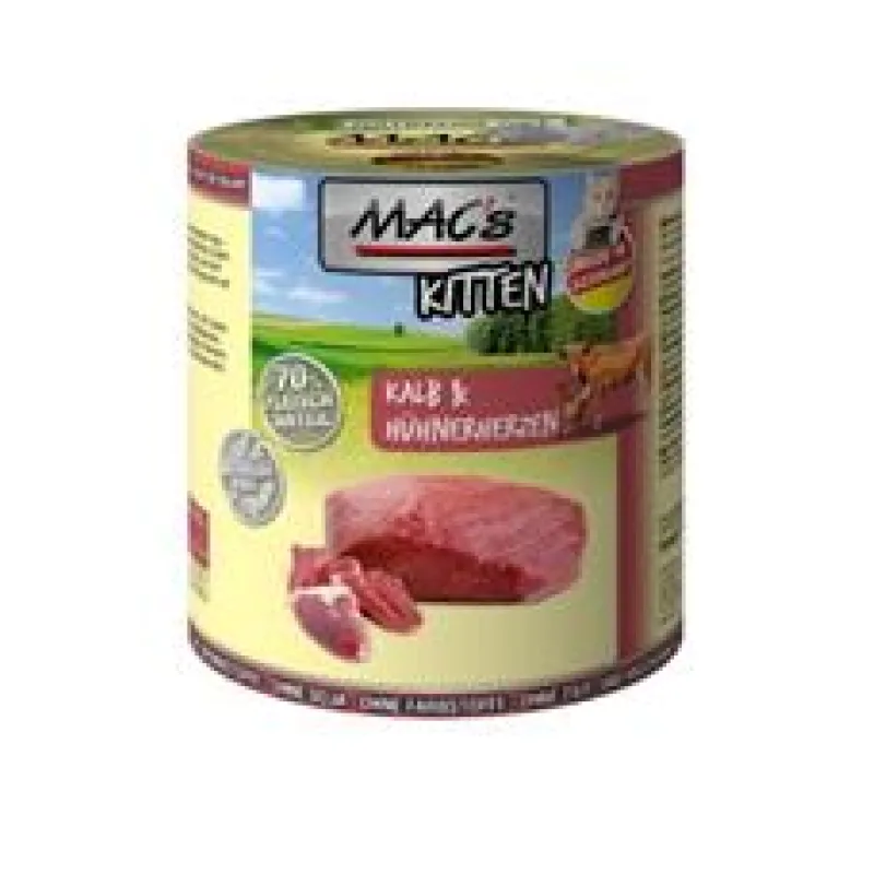 Konz. MACs CAT pro KOŤATA TELECÍ A KUŘECÍ SRDCE 200 g