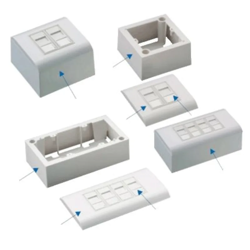 DATACOM Modul.dát.zásuvka UTP CAT5E 4xRJ45 na aj pod omietku 2363