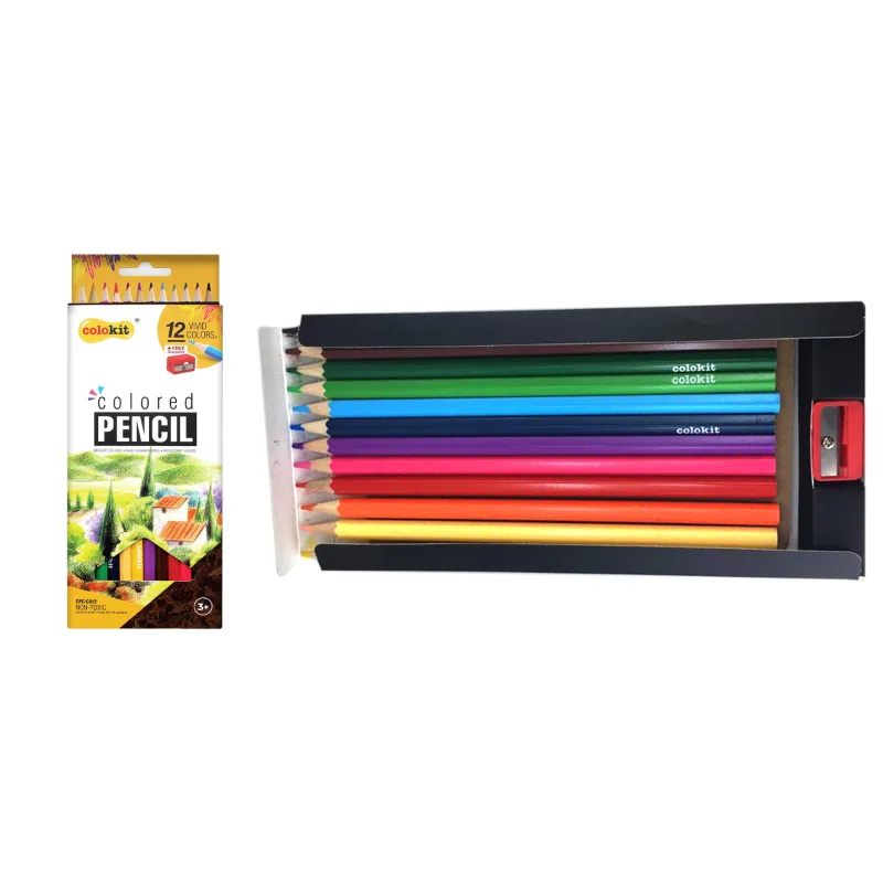 Dřevěné pastelky se strouhátkem, 12 ks CPC-C012.99