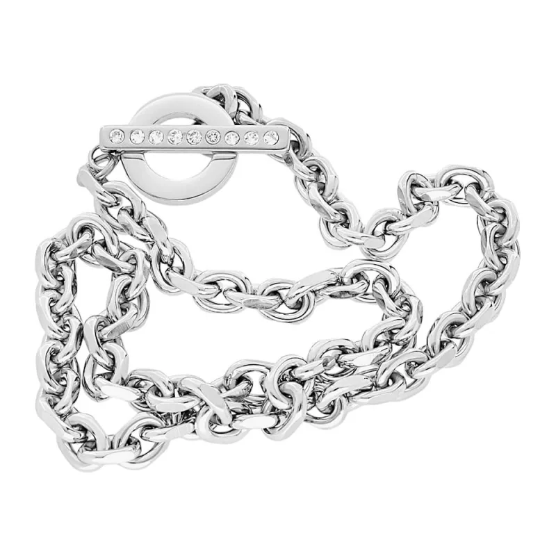 MPM Dámský ocelový nerezový náhrdelník 7131-45 - stříbrné barvy SNE.7131.. 45cm