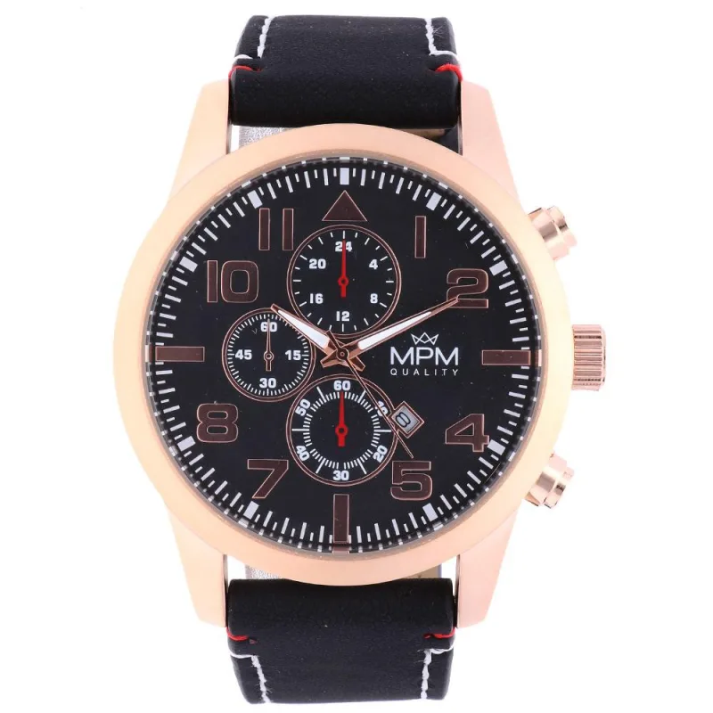 MPM Pánské kulaté přehledné hodinky MPM Pilot 11276.G