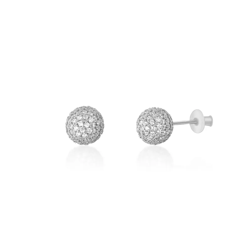 JVD Dámské stříbrné náušnice pecky se zirkony na puzetku SVLE1095XH2BI00