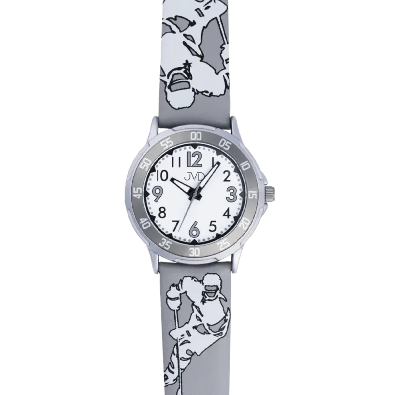 JVD Dětské chlapecké šedé hokejové hodinky JVD J7221.3