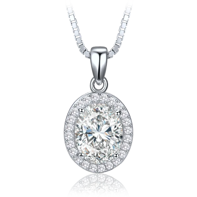 MINET Luxusní stříbrný náhrdelník se zirkonem