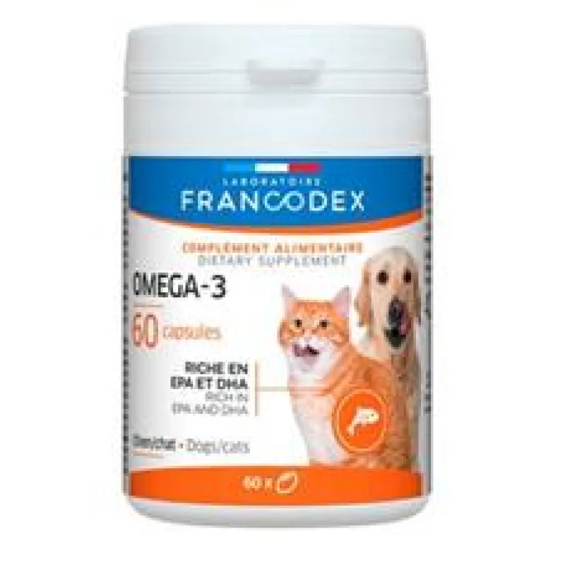 Francodex Omega 3 Capsules pes, kočka 60 tbl.