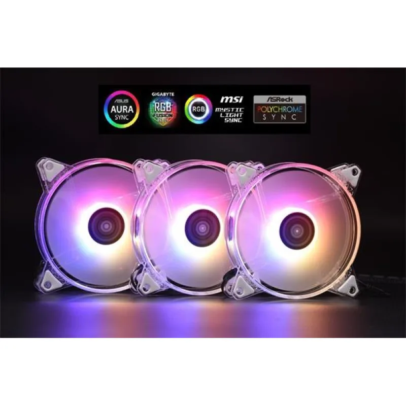 1stCOOL KIT AURA EVO CRYSTAL ARGB 3x CRYSTAL White 120mm ventilátor +…