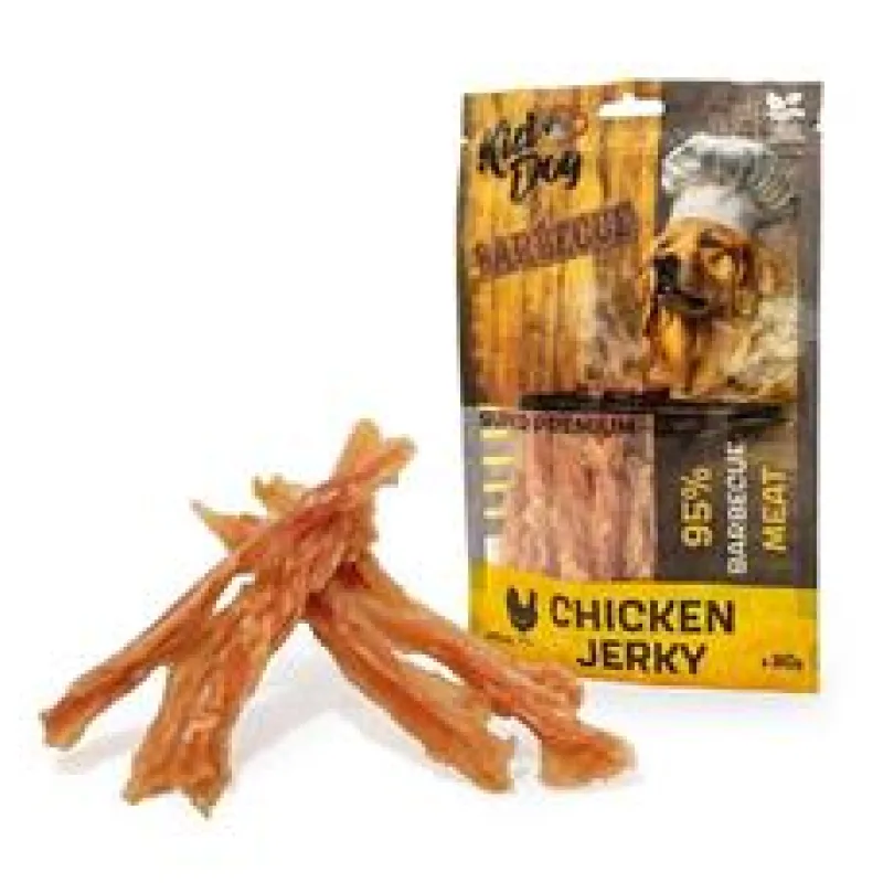 KIDDOG SUPER PREMIUM kuřecí prsa Barbecue, kroucené proužky 80 g