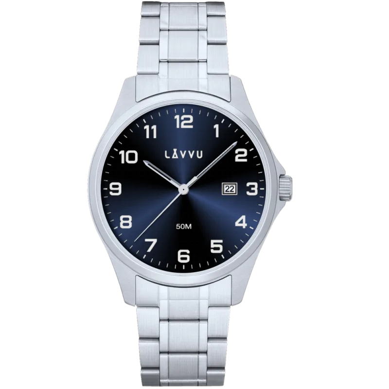 LAVVU Ocelové pánské hodinky GLIMT Blue LWM0321