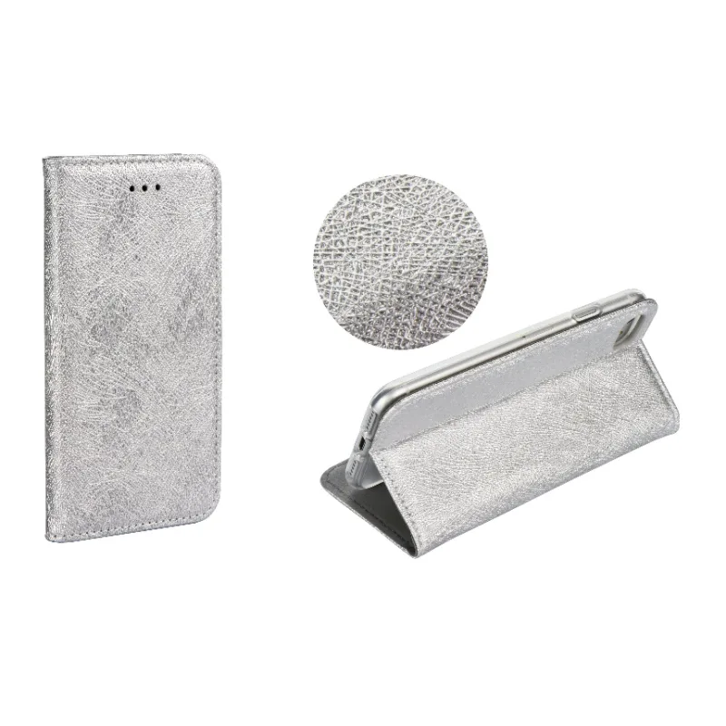 Puzdro Iphone X book strieborne 32600414