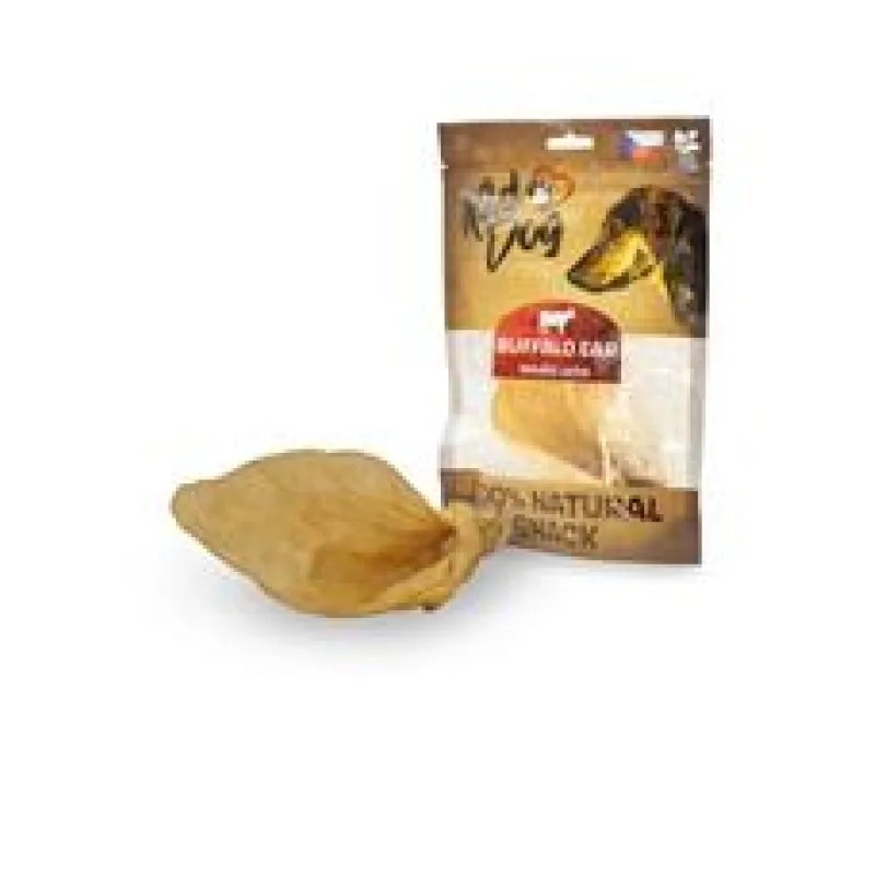 KIDDOG 100% Natural Snack, hovězí ucho přírodní 20cm/55-60g