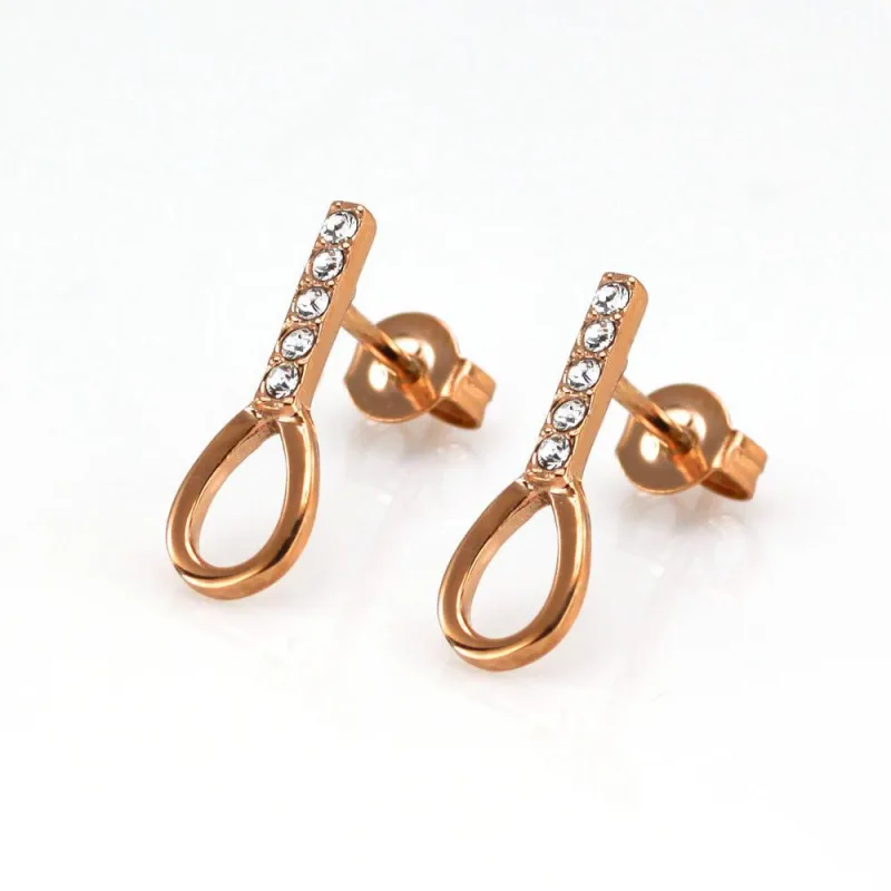 MPM Ocelové náušnice z chirurgické oceli Earrings 7933, Gold