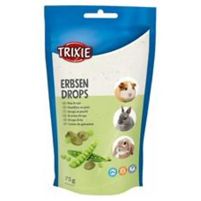 PEA DROPS - hráškové dropsy, pamlsek pro hlodavce, 75g
