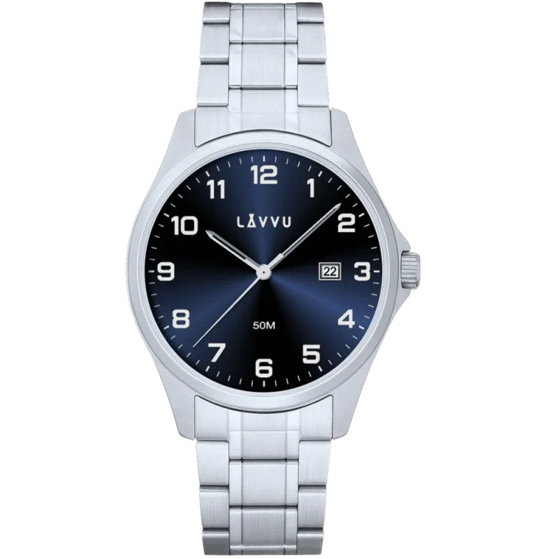 LAVVU Náramkové ocelové pánské hodinky GLIMT Blue LWM0321