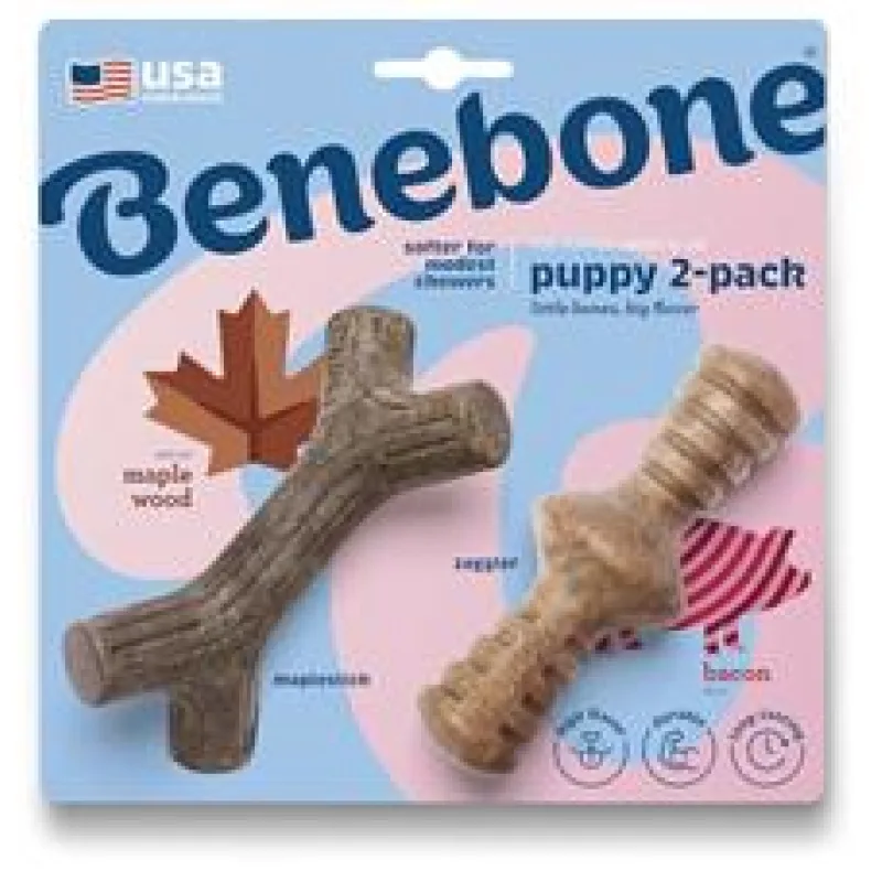 Benebone Puppy Maplestick Zaggler slanina XS 2 ks