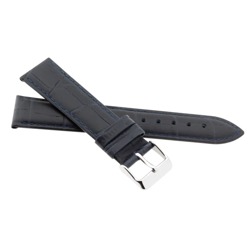 JVD Kožený unisex modrý řemínek na hodinky R41709/14