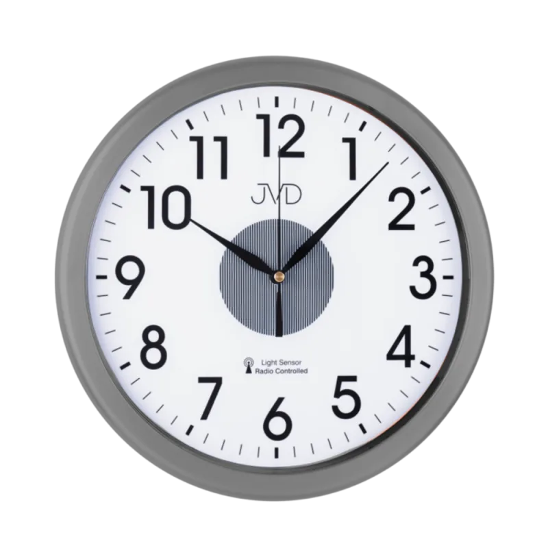 JVD Šedé rádiem řízené hodiny s podsvícením JVD RH692.4