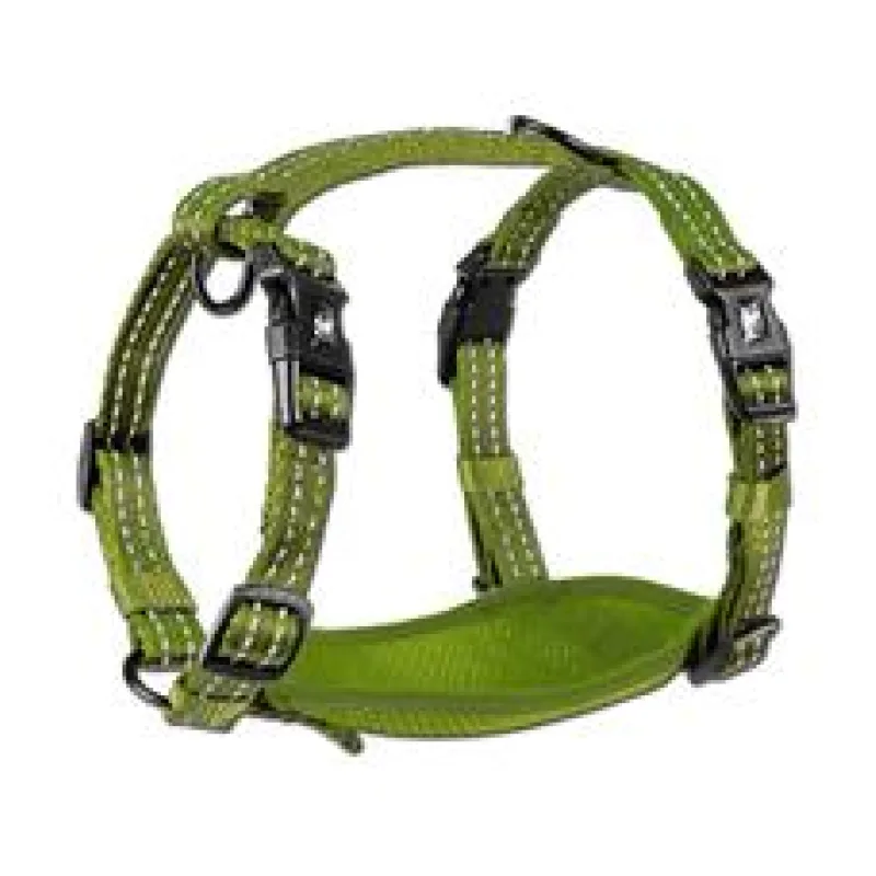 Alcott Reflexní postroj pro psy, zelený velikost S
