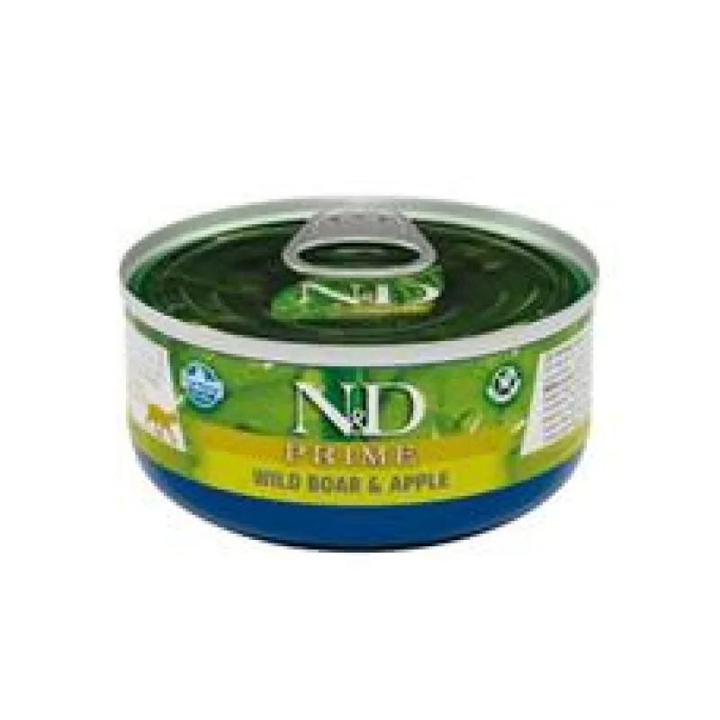 N&D CAT PRIME Adult Boar & Apple 70 g + 1 ZDARMA