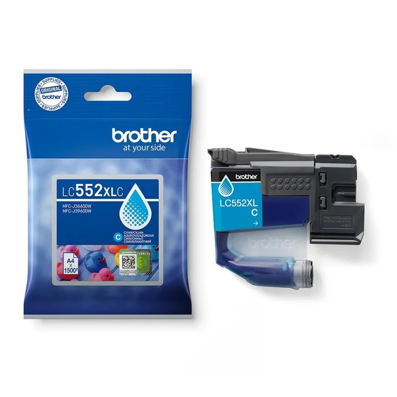 BROTHER INK LC-552XLC - cyan- cca 1500stran, pro MFC-J3660 MFC-J3960…