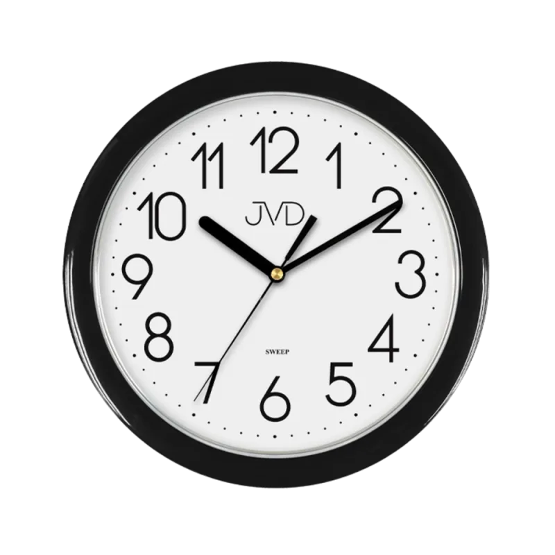 JVD Černé moderní netikající hodiny JVD quartz HP612.3