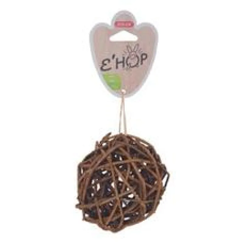 Hračka hlodavec EHOP koule z tmavého ratanu Zolux 1 ks