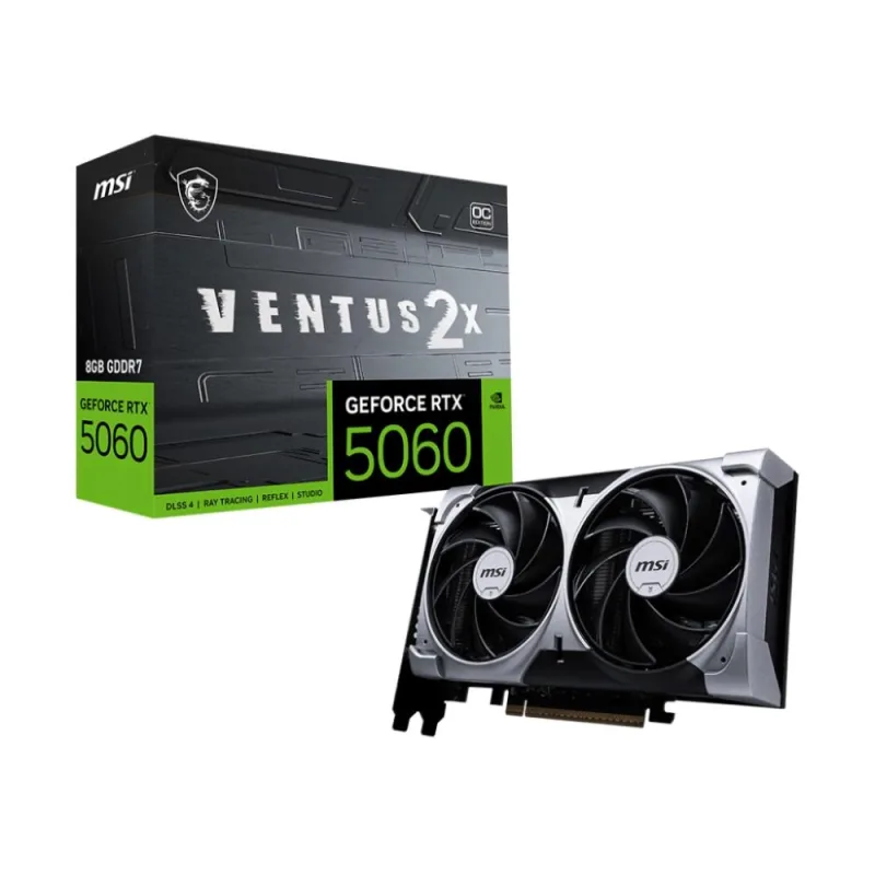 MSI VGA NVIDIA GeForce RTX 5060 8G VENTUS 2X OC, RTX 5060, 8GB GDDR7, …