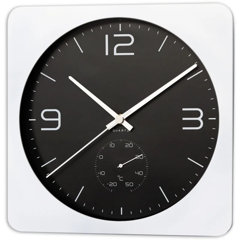 MPM Hranaté černé hodiny E01.3689