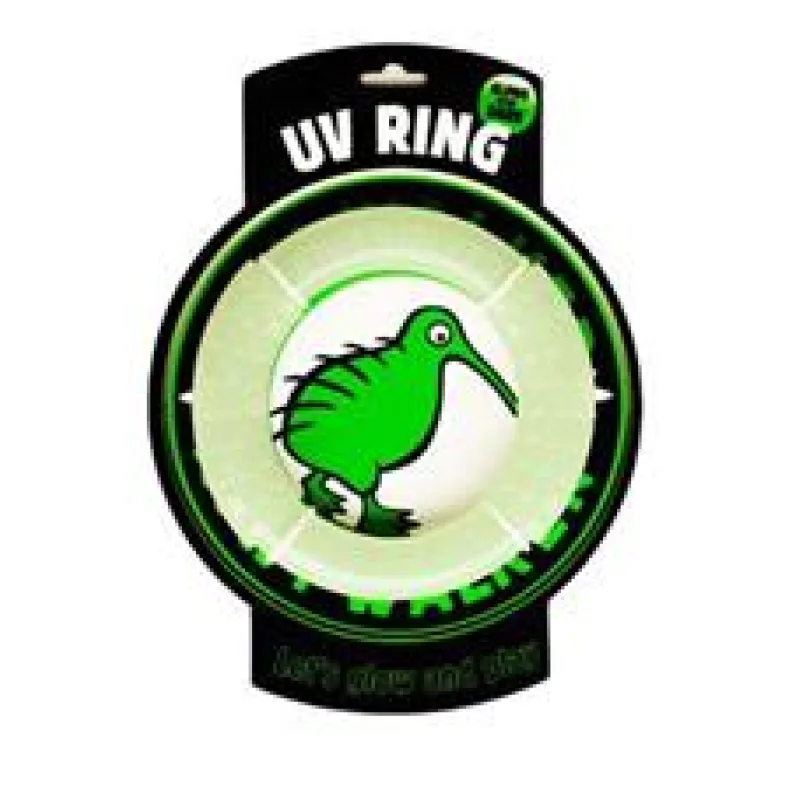 Hračka pes GLOW RING MAXI plov.a létající z TPR Kiwi 1 ks