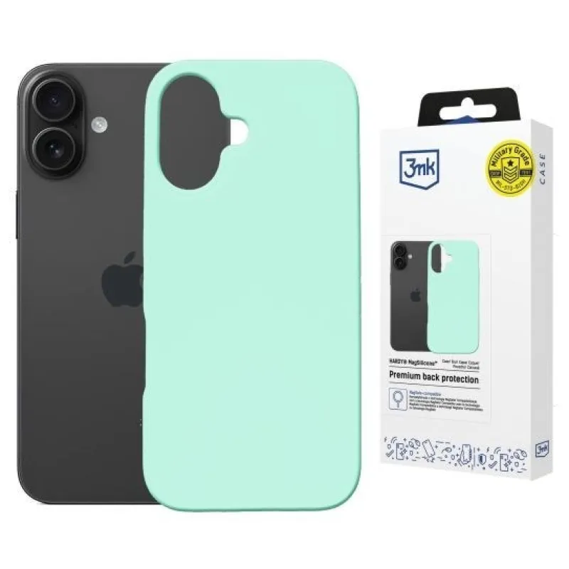 3mk ochranný kryt HARDY MagSilicone pro Apple iPhone 16 Teal 5903108661980