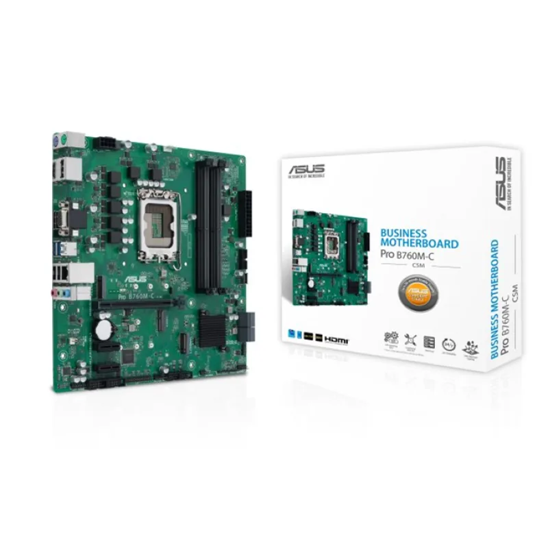 ASUS Pro B760M-C-CSM, Intel B760, LGA1700, 4xDDR5, mATX 90MB1DX0-M1EAYC