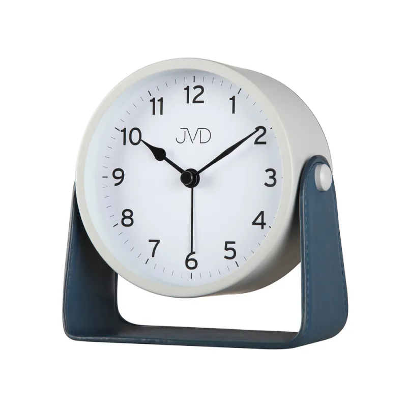 JVD Ručkový analogový bílý netikající budík JVD SRP2313.2
