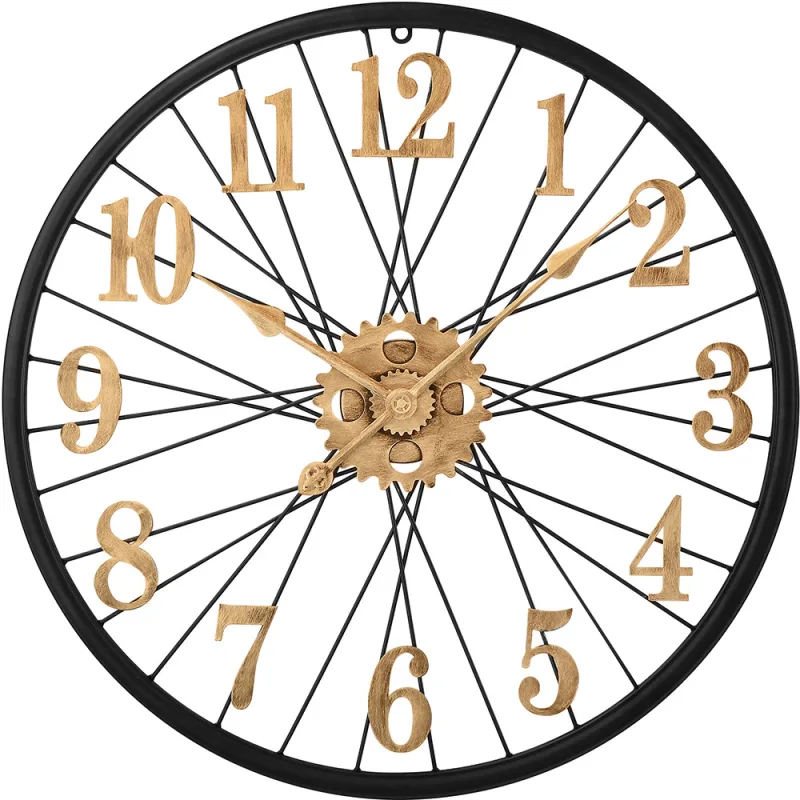 MPM Velocipede Designové kovové hodiny o průměru 60 cm E04.4489.9080