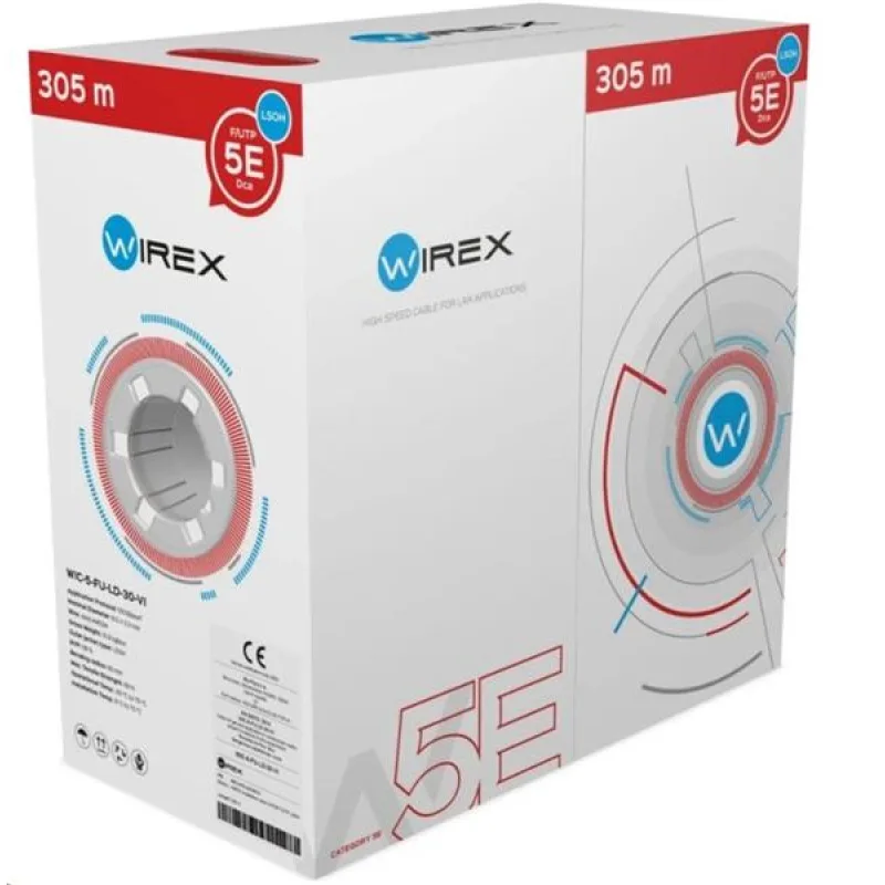 WIREX Instalační kabel CAT5E F/UTP LSOH / DCA 305m box fialový WIC-5-FU…