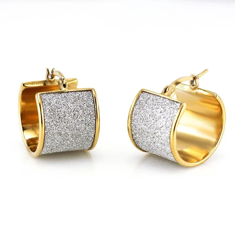 MPM Ocelové náušnice z chirurgické oceli Earrings 7724, Gold