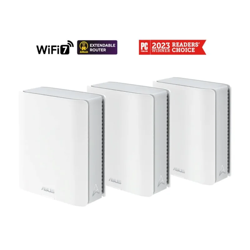 ASUS ZenWifi BT10 3-pack, WiFi7 Extendable Router, AiMesh, 2x WAN/ LAN…