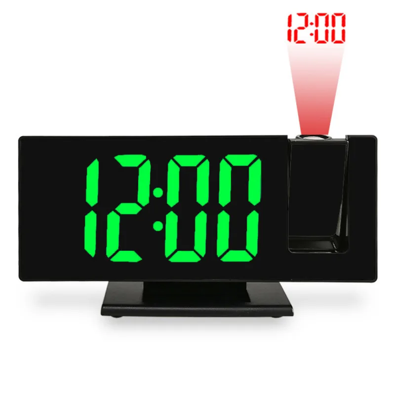 JVD Designový digitální budík do sítě se zelenými LED svítícími čísly s projekcí JVD SB3618.1