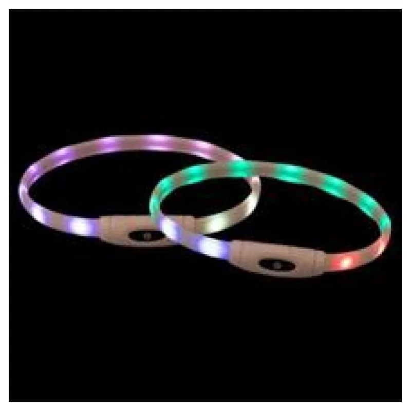 Flash USB svítící obojek, XS-XL: 65 cm / 16 mm, multi-color 1 ks