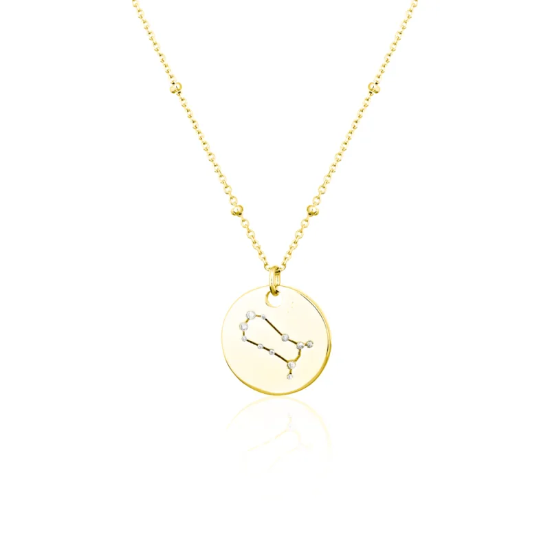 JVD Dámský stříbrný pozlacený náhrdelník se zirkony KOZOROH SVLN0327XH2GOKO