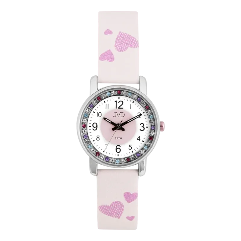 JVD Dětské srdíčkové dívčí náramkové hodinky JVD J7237.1