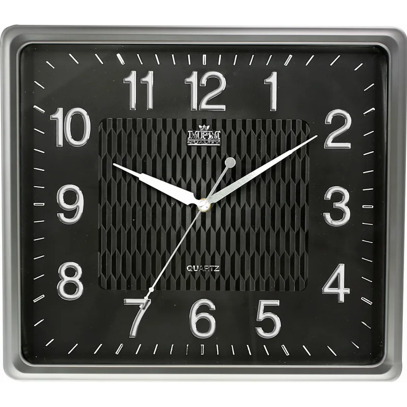 MPM Hranaté černé hodiny MPM E01.2929