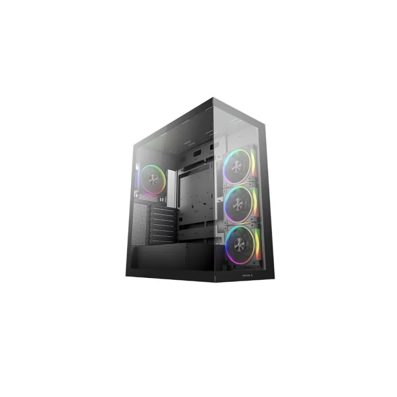 DEEPCOOL Case CG580 4F V2, ATX, Průhledná bočnice, 4x120mm ARGB, černá…