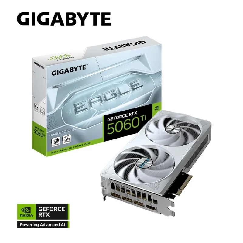 GIGABYTE VGA NVIDIA GeForce RTX 5060 Ti EAGLE ICE OC 8G, 8G GDDR7, 3xDP…